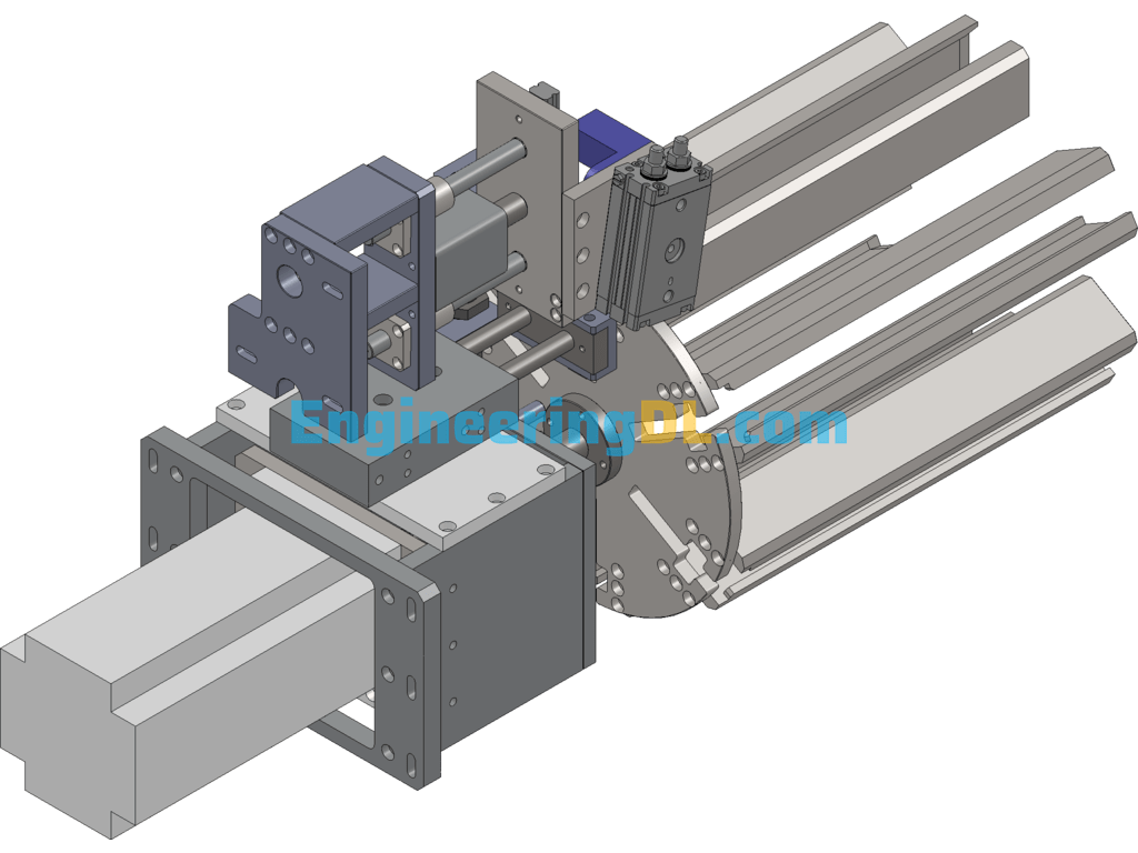 Turntable Stacking Loading And Unloading Mechanism Drawing (Magnetic Tile Storage Assembly) SolidWorks Free Download