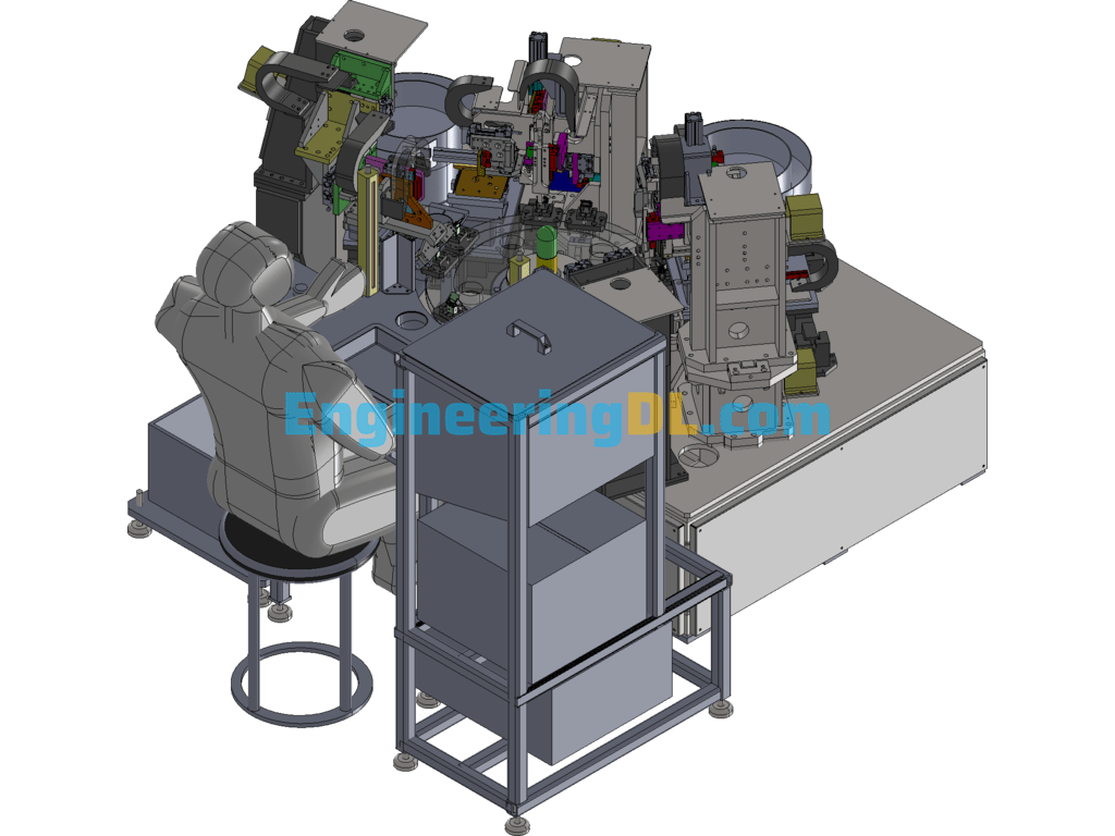 Turntable Type Special Terminal Insertion Machine - Semi-Automatic Terminal Insertion Machine SolidWorks Free Download