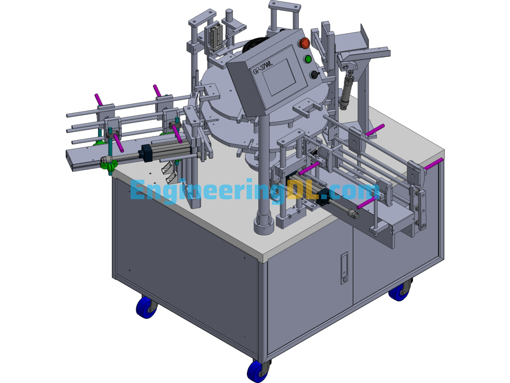 Turntable Type Vertical Automatic Cartoning Machine SolidWorks Free Download