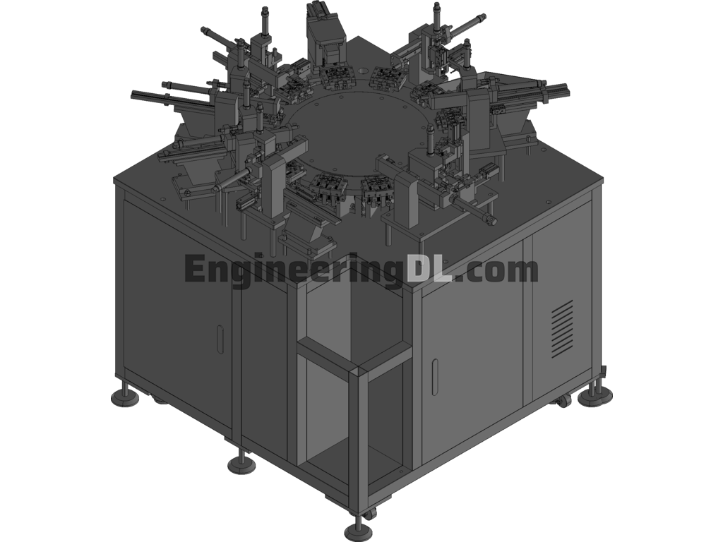 Turntable Type Assembly Machine 3D Exported Free Download