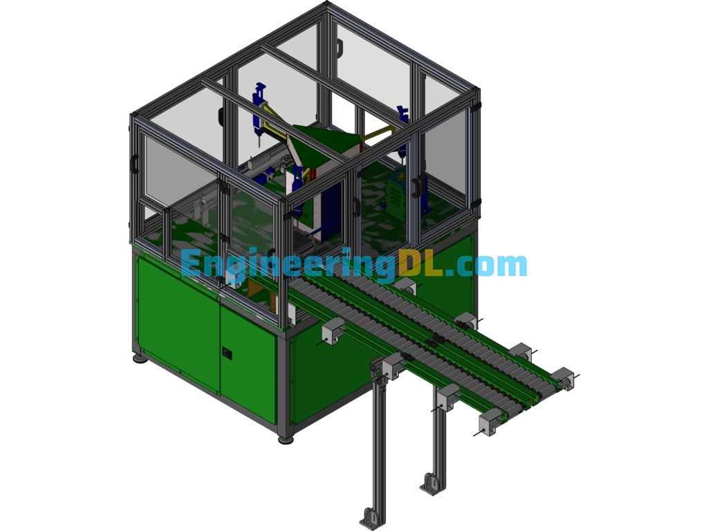 Turntable Type Automatic Tapping Machine 3D Exported Free Download
