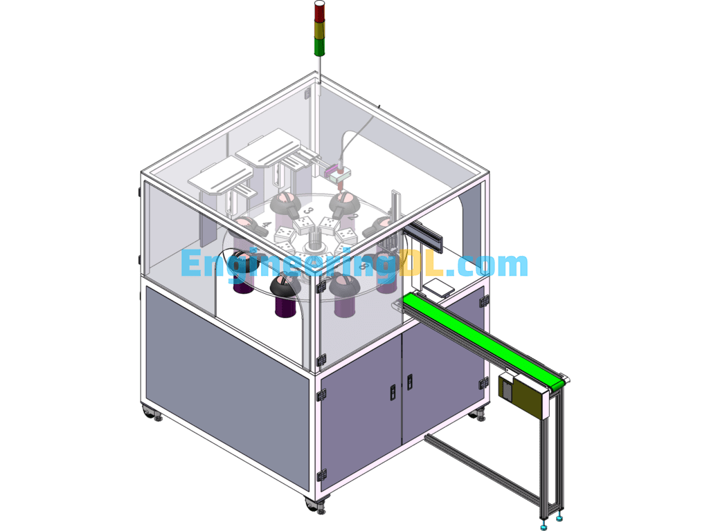 Turntable Type Soybean Milk Machine Test Equipment Program Diagram SolidWorks Free Download