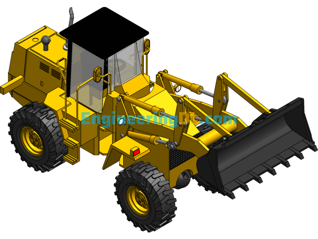 Wheel Loader SolidWorks, 3D Exported Free Download