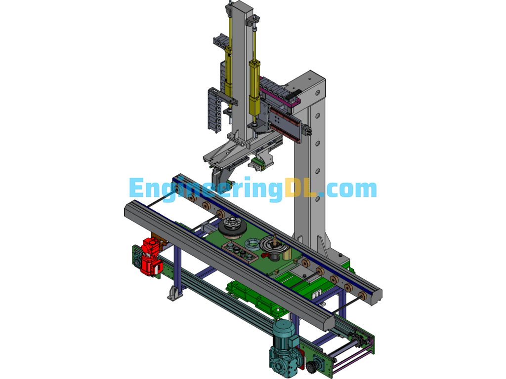 Wheel Hub-Steering Knuckle Combination Turning Machine SolidWorks Free Download
