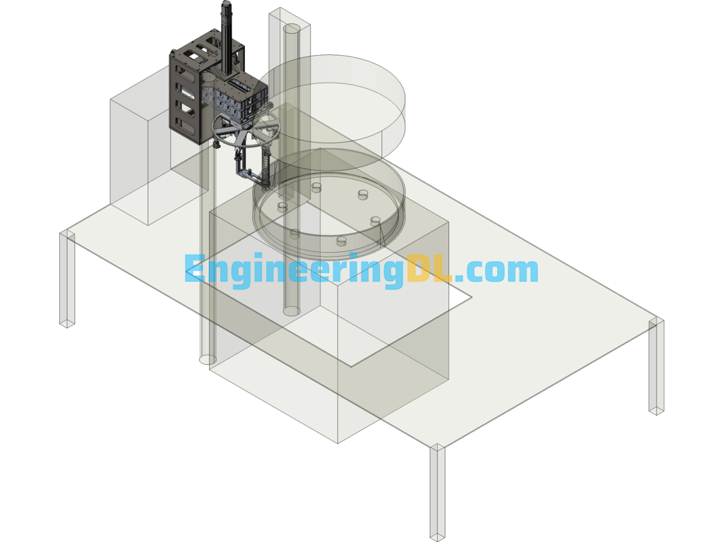 Wheel Die-Casting Screen Release Machine (Carbon Fiber Screen Placed At The Mouth Of The Mold) SolidWorks Free Download