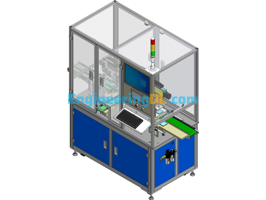 Softpack Pack Automatic Measuring Machine SolidWorks, 3D Exported Free Download