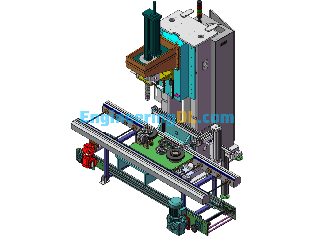 Bearing Inner Ring Press, Non-Standard Automatic Press Fitting Machine SolidWorks Free Download