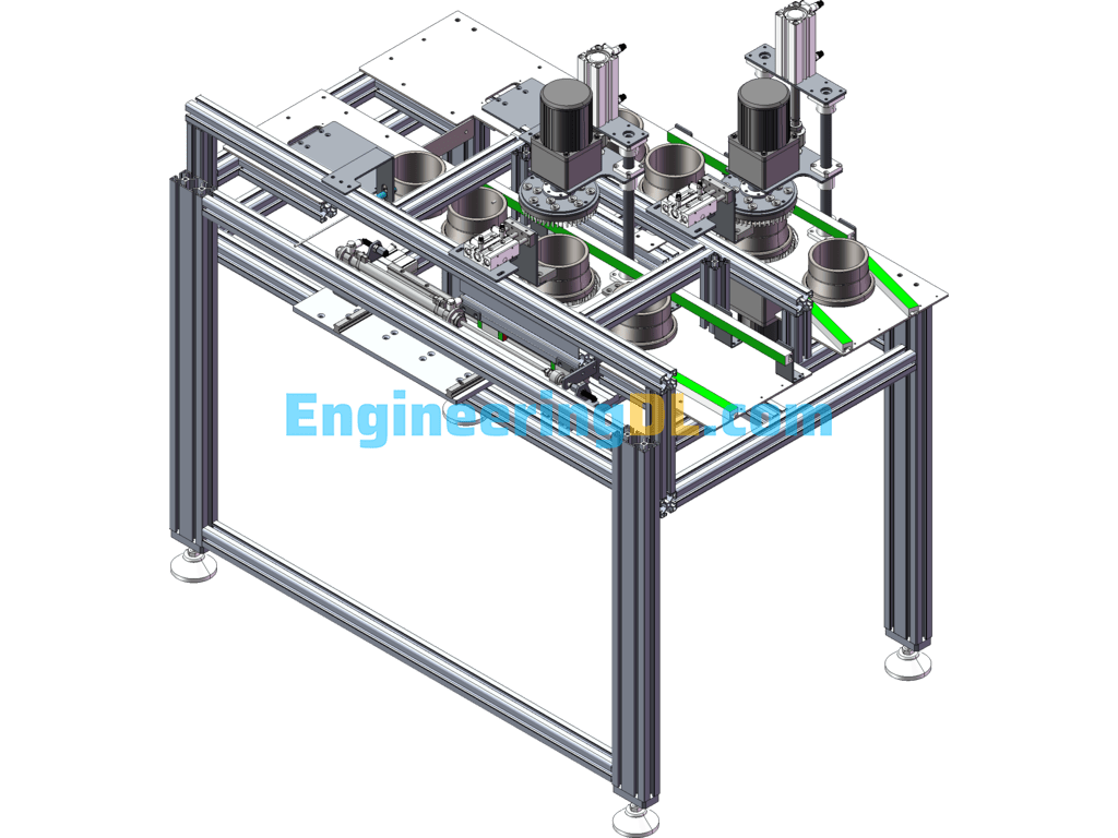Circular Parts Cleaning Machine For Bearing Polishing Machine SolidWorks, eDrawings, 3D Exported Free Download