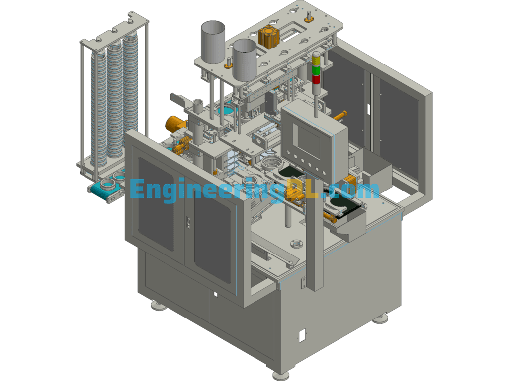 Automatic Bearing Sleeving Machine 3D Exported Free Download