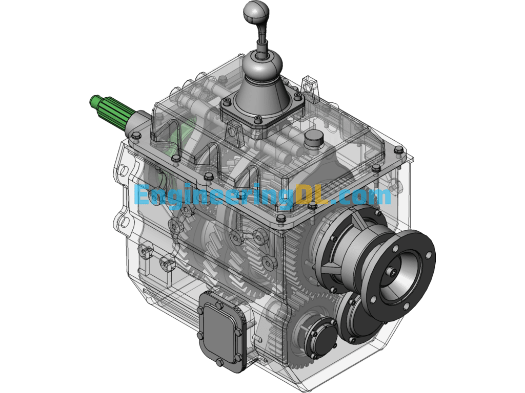Light Truck Transmission Assembly SolidWorks, 3D Exported Free Download