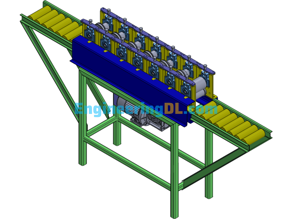 Roll Forming Machine Equipment (Steel Industry) SolidWorks, 3D Exported Free Download