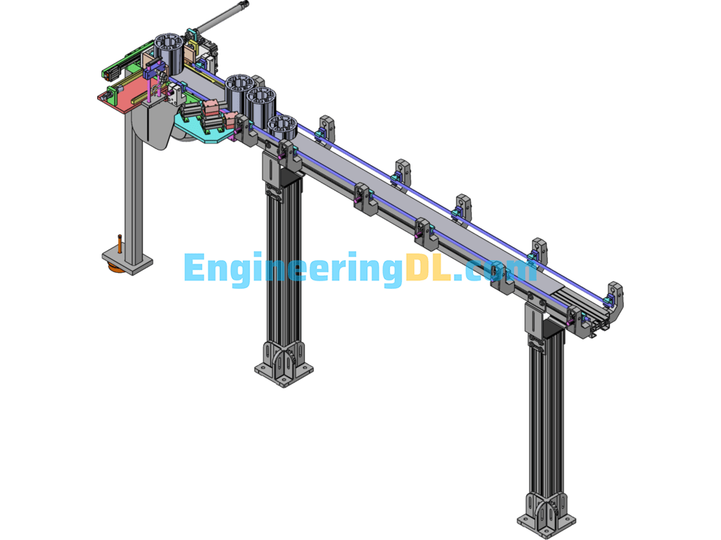 Conveyor Belt SolidWorks, 3D Exported Free Download
