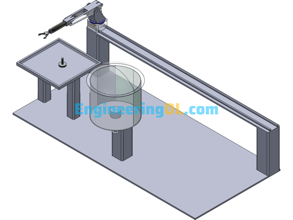 Conveyor Line Manipulator 3D Model SolidWorks, 3D Exported Free Download