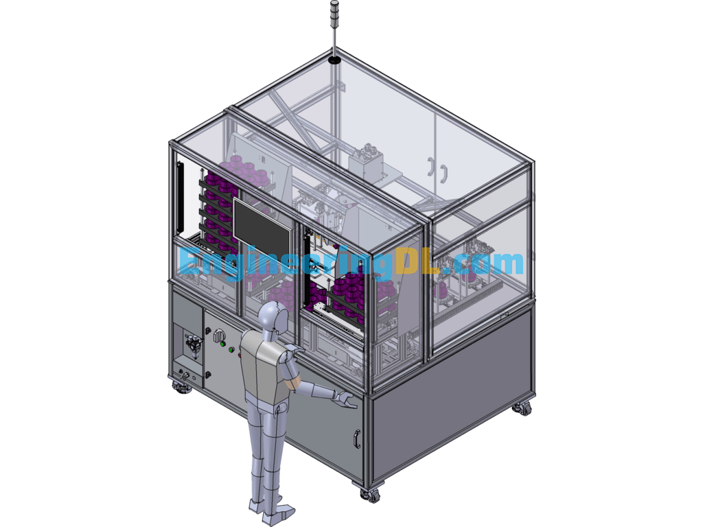 Automatic Filter Test Stations SolidWorks, 3D Exported Free Download