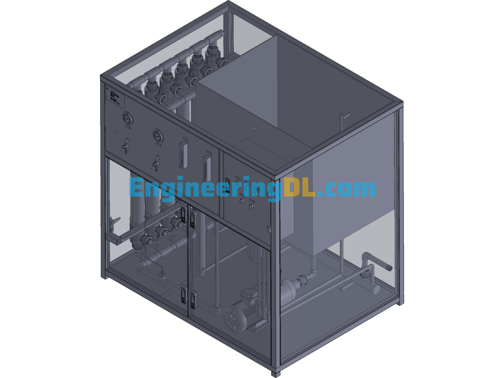 Filtration And Sterilization Water Treatment Equipment 3D Exported Free Download