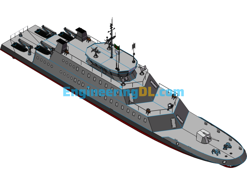 Troop Carrier Model SolidWorks, 3D Exported Free Download