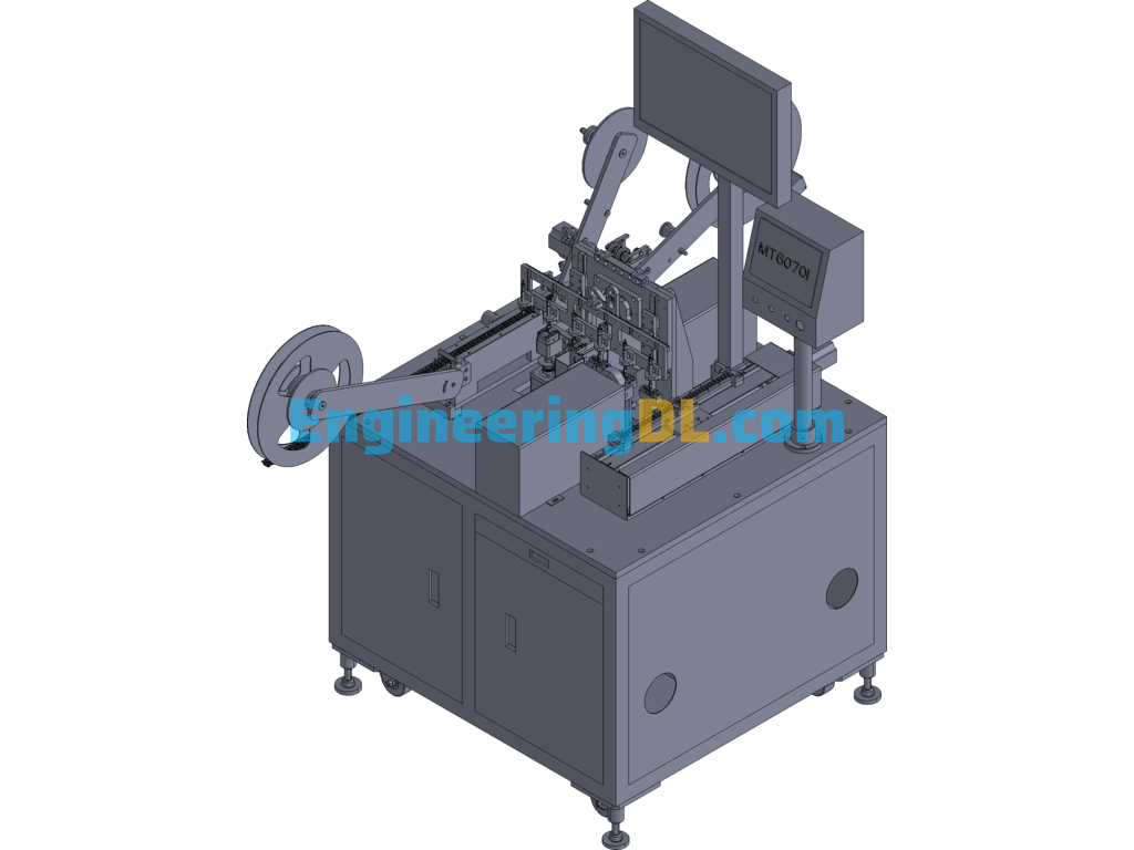 Connector Flatness Automatic Inspection Packaging Machine 3D Exported Free Download