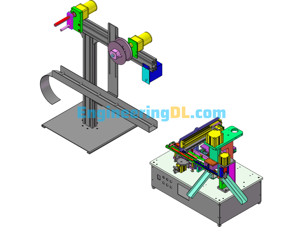 Connector Iron Shell Printing And Cutting Machine SolidWorks Free Download
