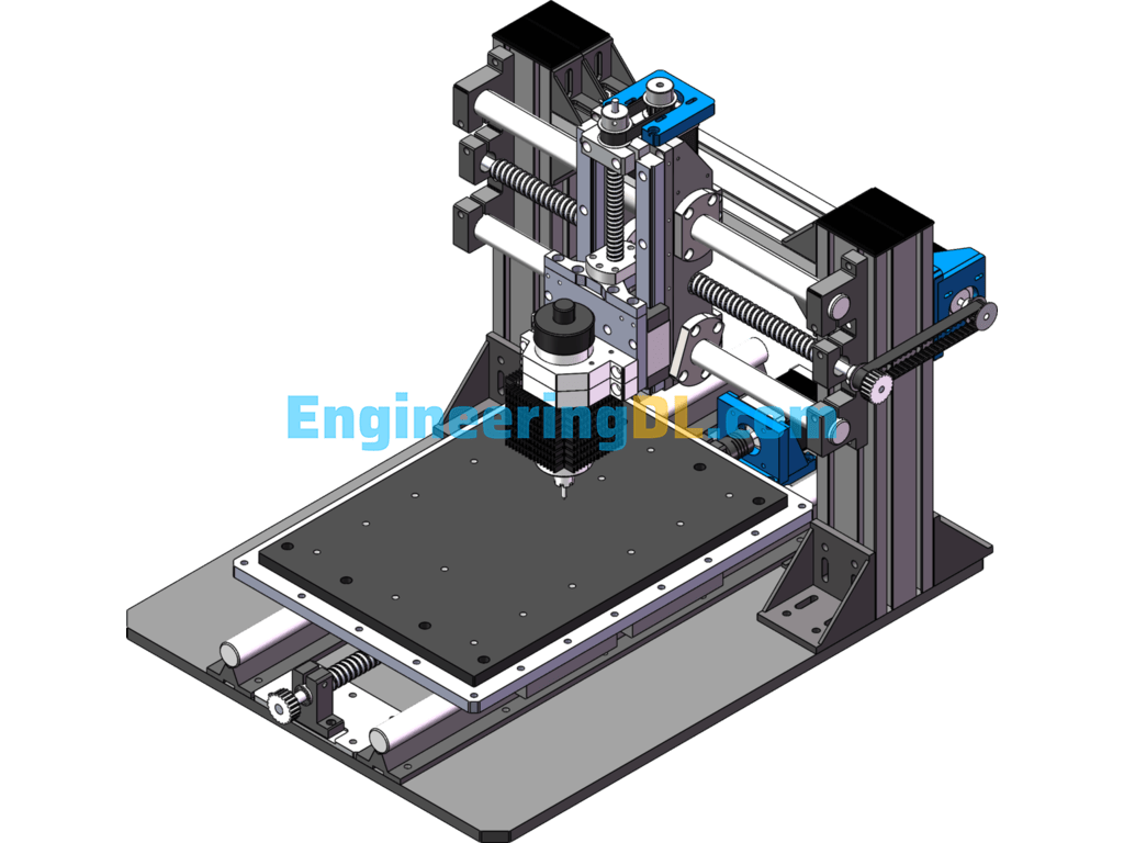Mini CNC Engraving Machine Complete Model SolidWorks Free Download