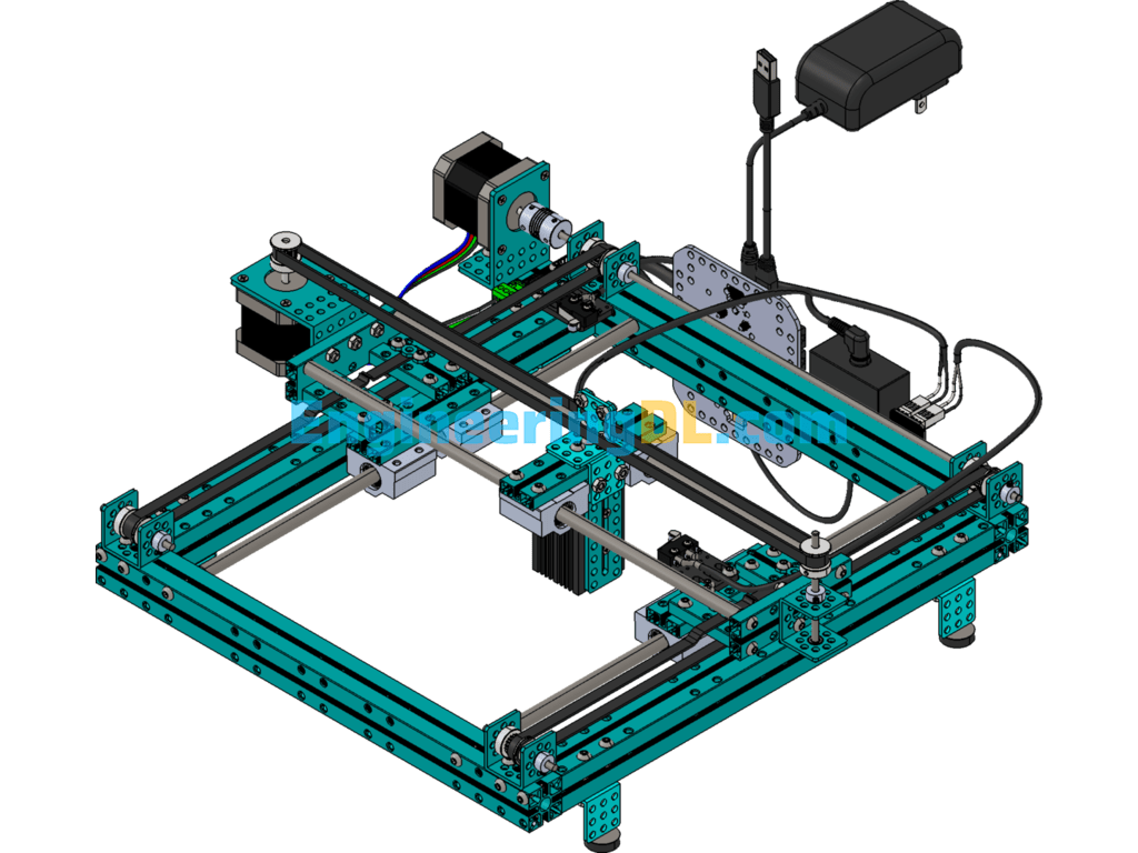 Mini XY Laser Engraving Machine SolidWorks Free Download