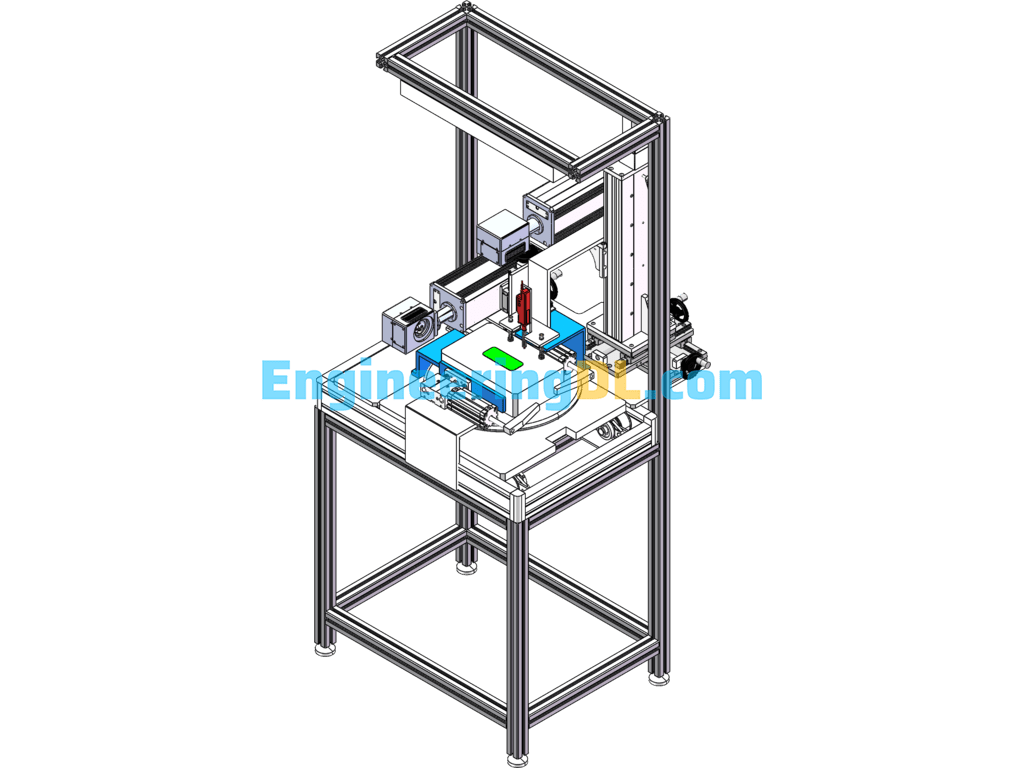 Mini Mainframe Casing Marking Equipment SolidWorks, 3D Exported Free Download