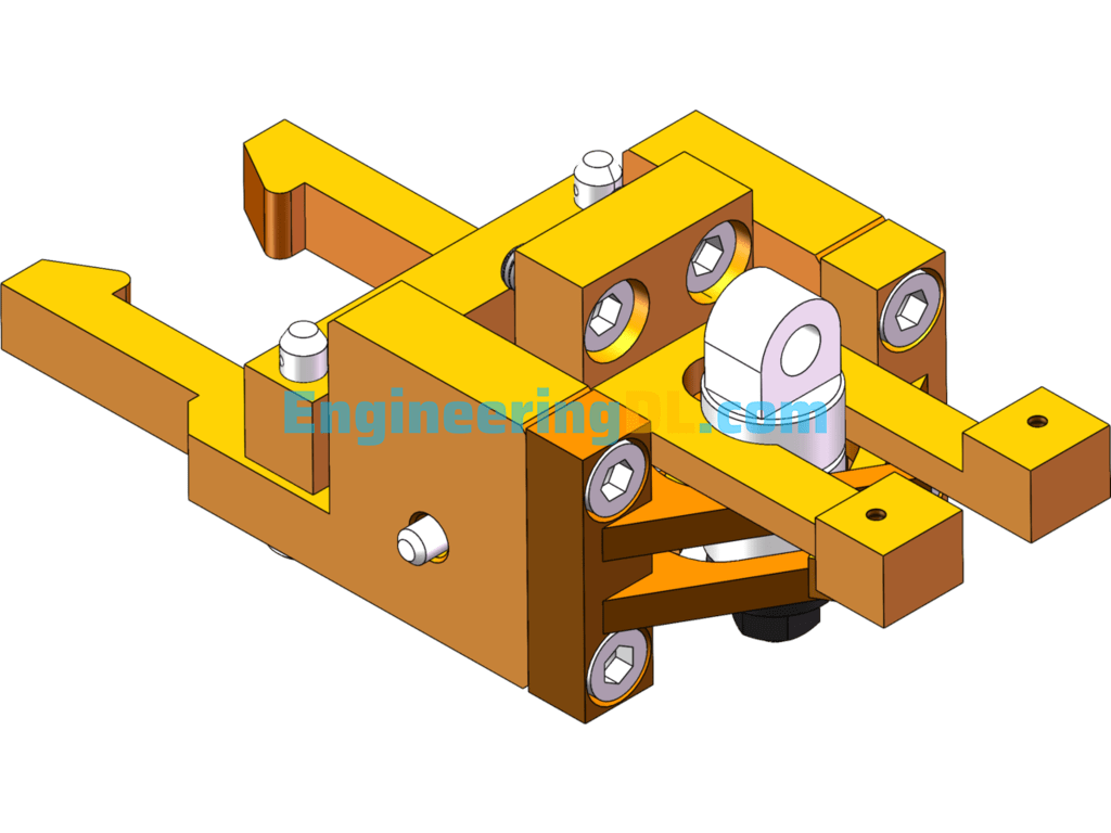Two Types Of Mechanical Fingers For Feeding Robots SolidWorks Free Download