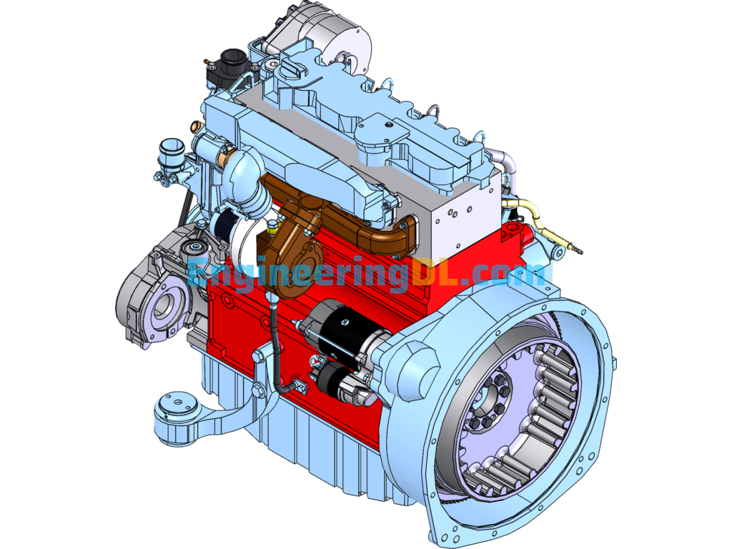 DEUTZ Engines (Original DEUTZ 2011 Series Turbocharged Diesel Engines) SolidWorks Free Download