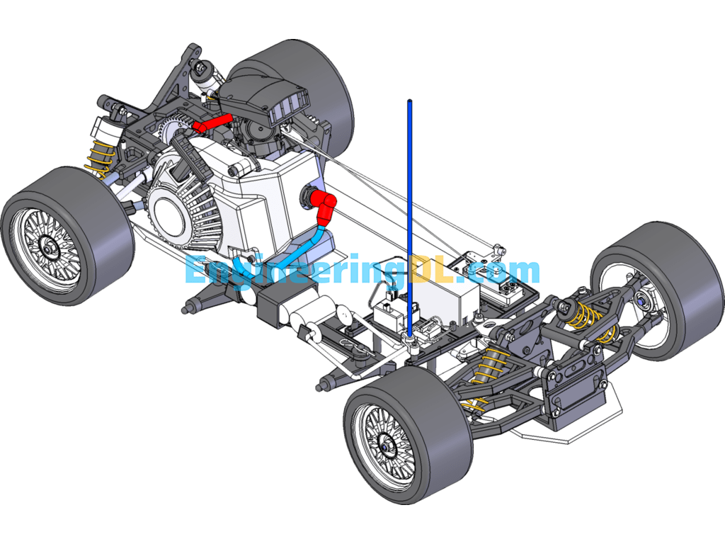 Remote Control Racing SolidWorks, 3D Exported Free Download