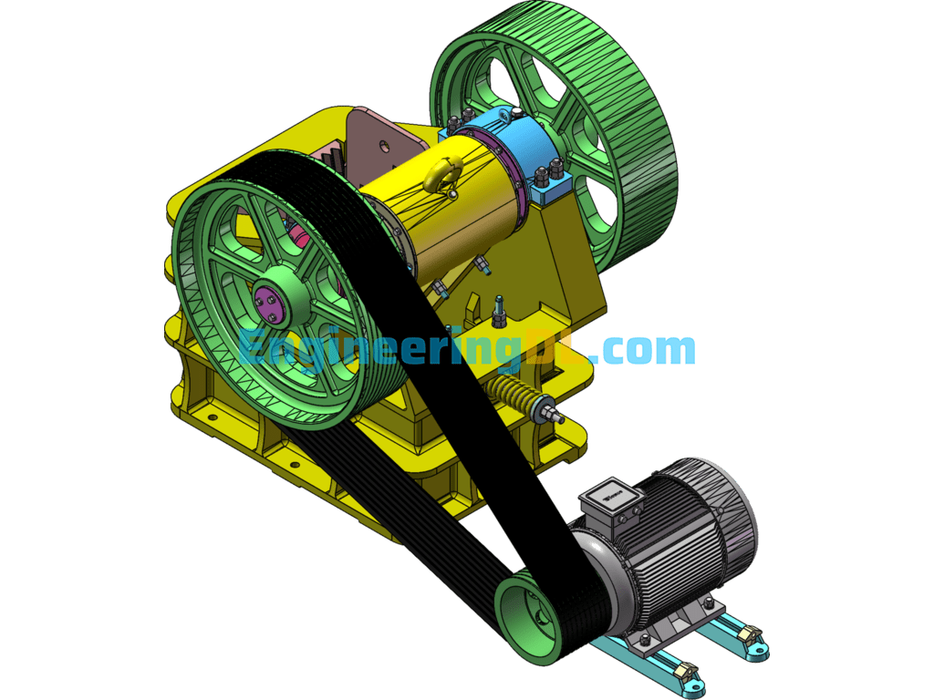 Jaw Crusher SolidWorks, 3D Exported Free Download