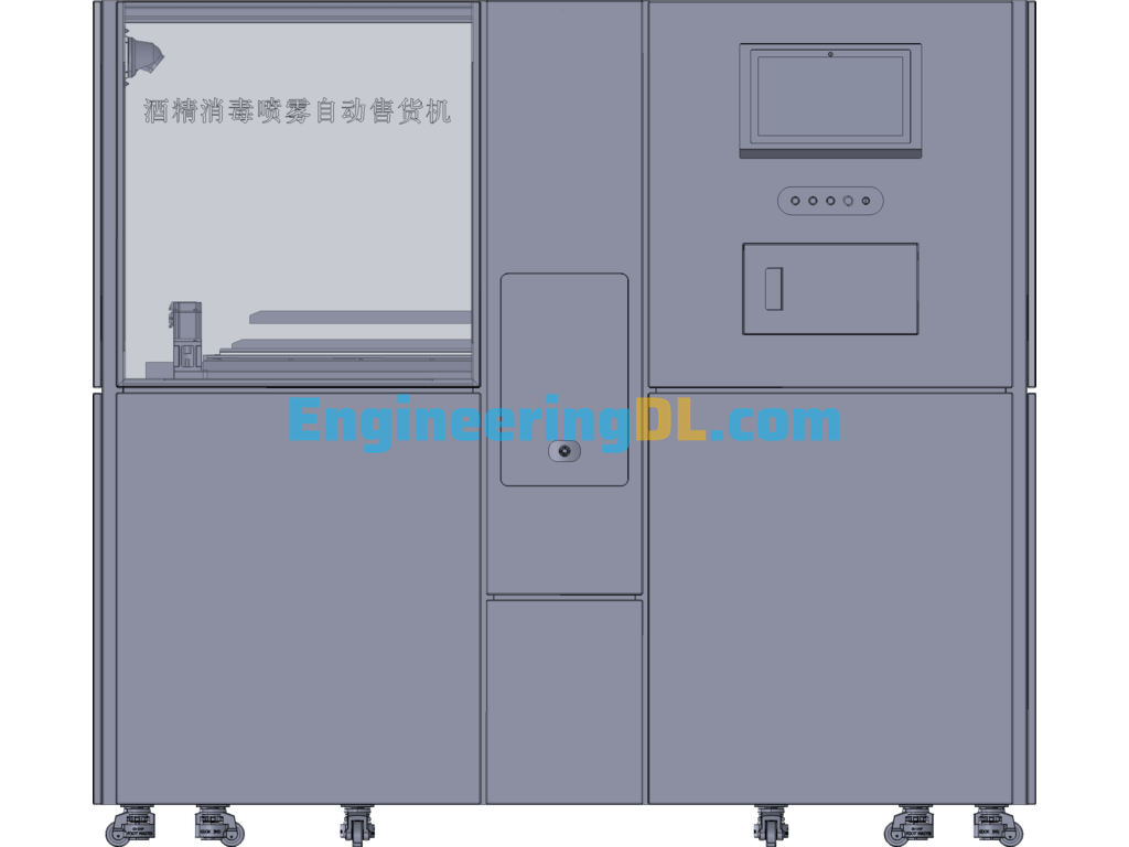 Alcohol Disinfection Spray Vending Machine Complete Set Of Drawings 3D Exported Free Download