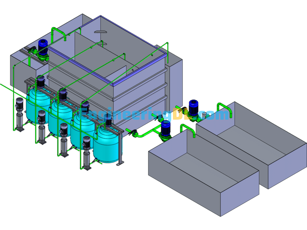 Pickling And Phosphating Wastewater Treatment System SolidWorks Free Download