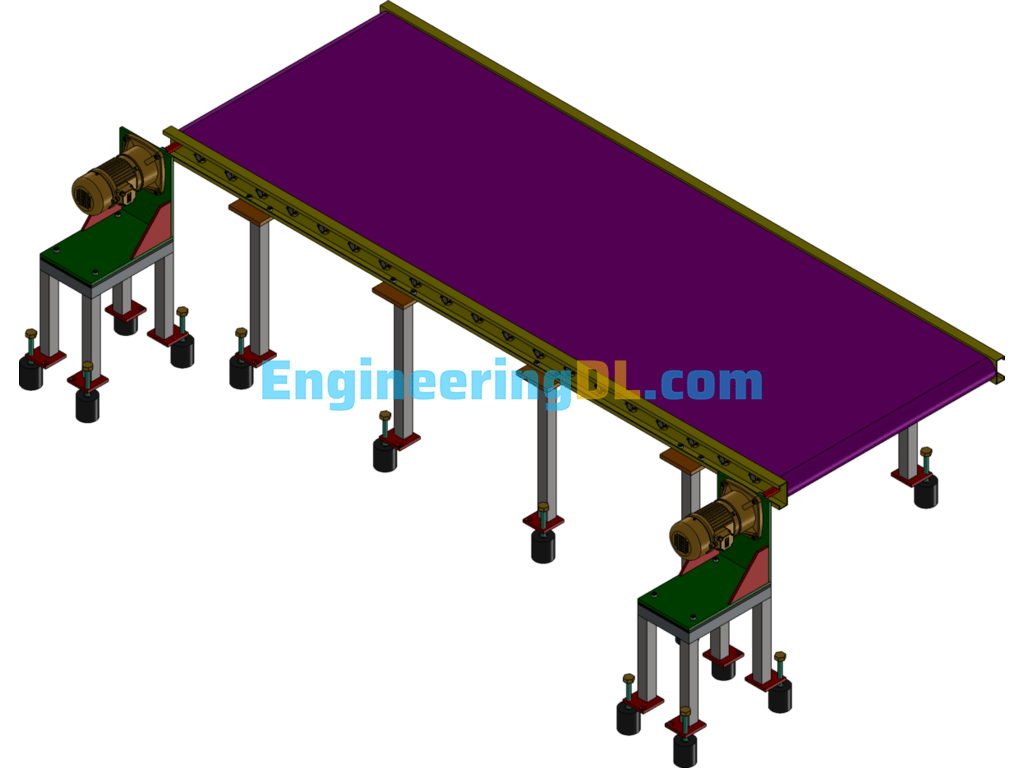 Gravity Roller Conveyor Design Model SolidWorks Free Download