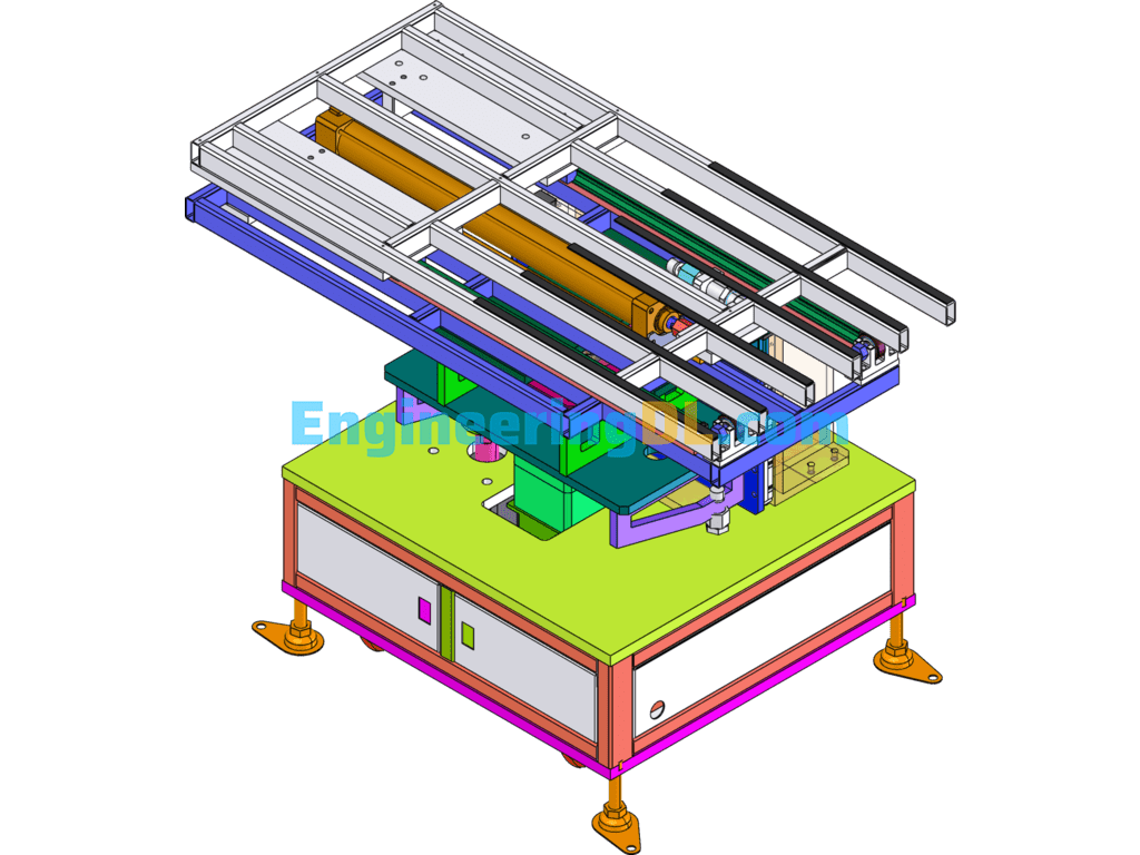 Heavy Workpiece Loading Machine SolidWorks, 3D Exported Free Download