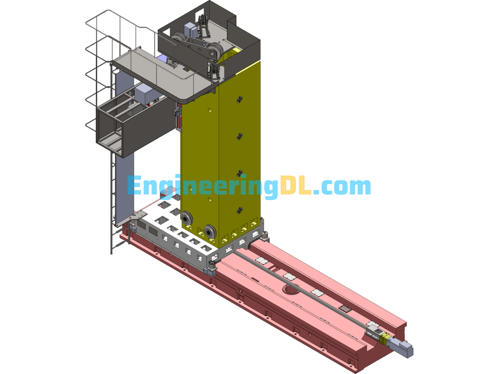 Heavy Duty CNC Floor Boring And Milling Machine TK6913DA SolidWorks Free Download
