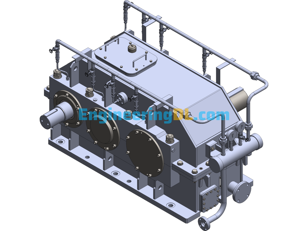 Heavy Machinery To Reducer, The Most Complete Parallel Shaft Reducer Ever SolidWorks, AutoCAD, 3D Exported Free Download