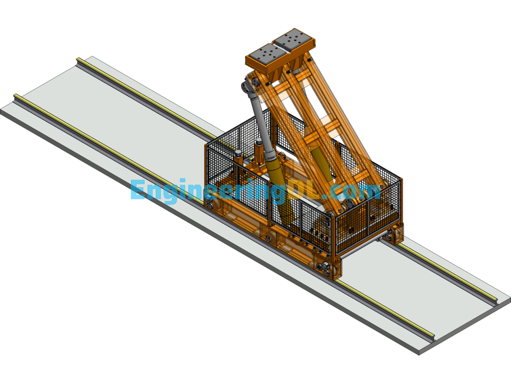 Heavy Duty Mobile Rotary Lifting Platform SolidWorks Free Download