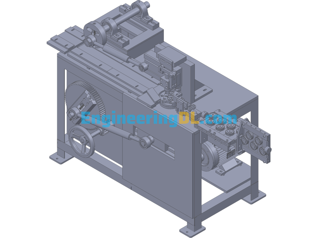 Steel Wire Bending Machine AutoCAD, 3D Exported Free Download