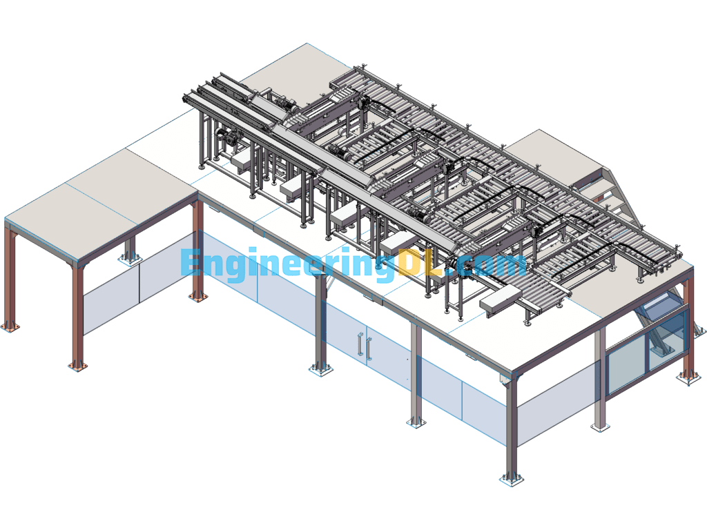 Steel Platform Layout Production Line Design Layout SolidWorks Free Download