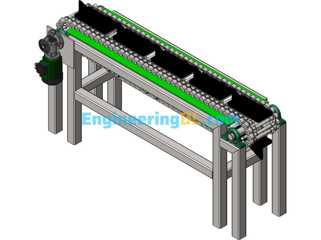 Steel Pipe Transverse Conveyor SolidWorks Free Download