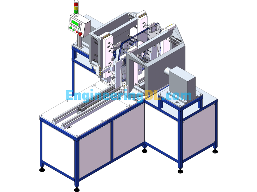 Sheet Metal Tapping Machine For Both Sides SolidWorks Free Download