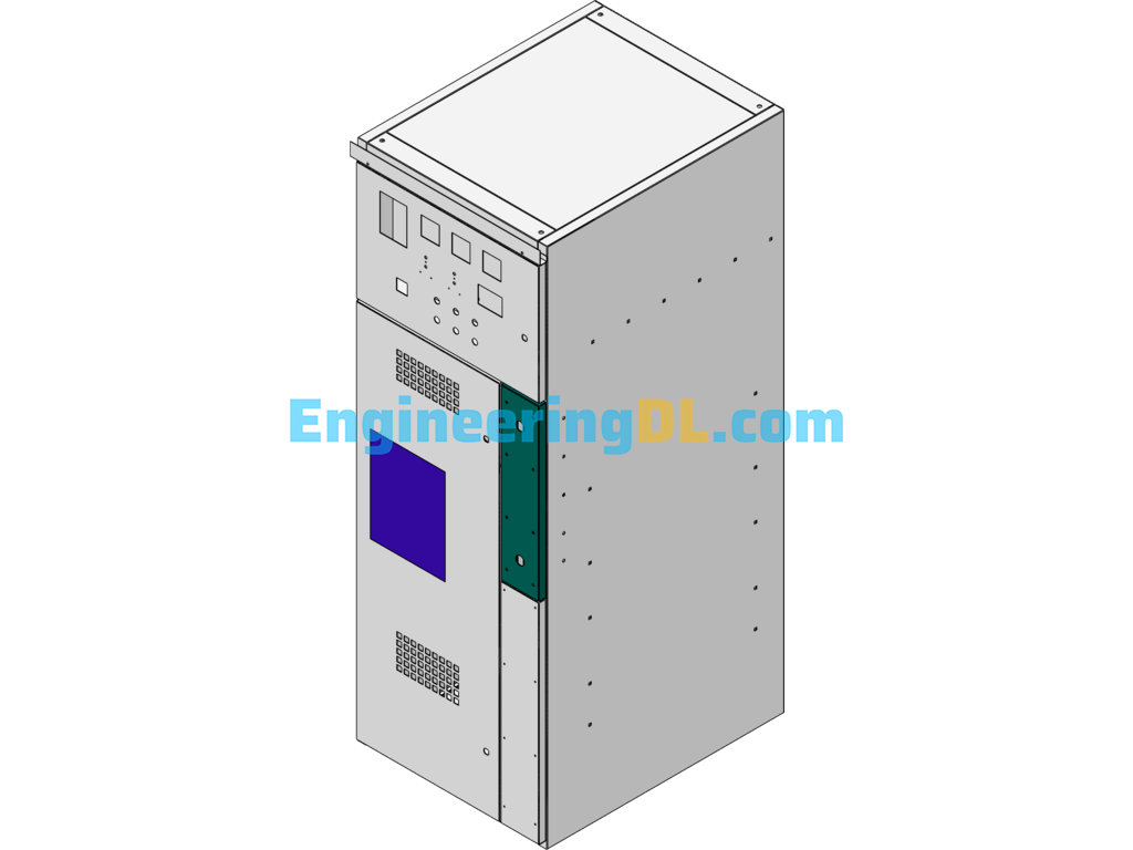 Sheet Metal Cabinet Xinyuan Power Non-Standard High-Voltage Cabinet SolidWorks, AutoCAD Free Download