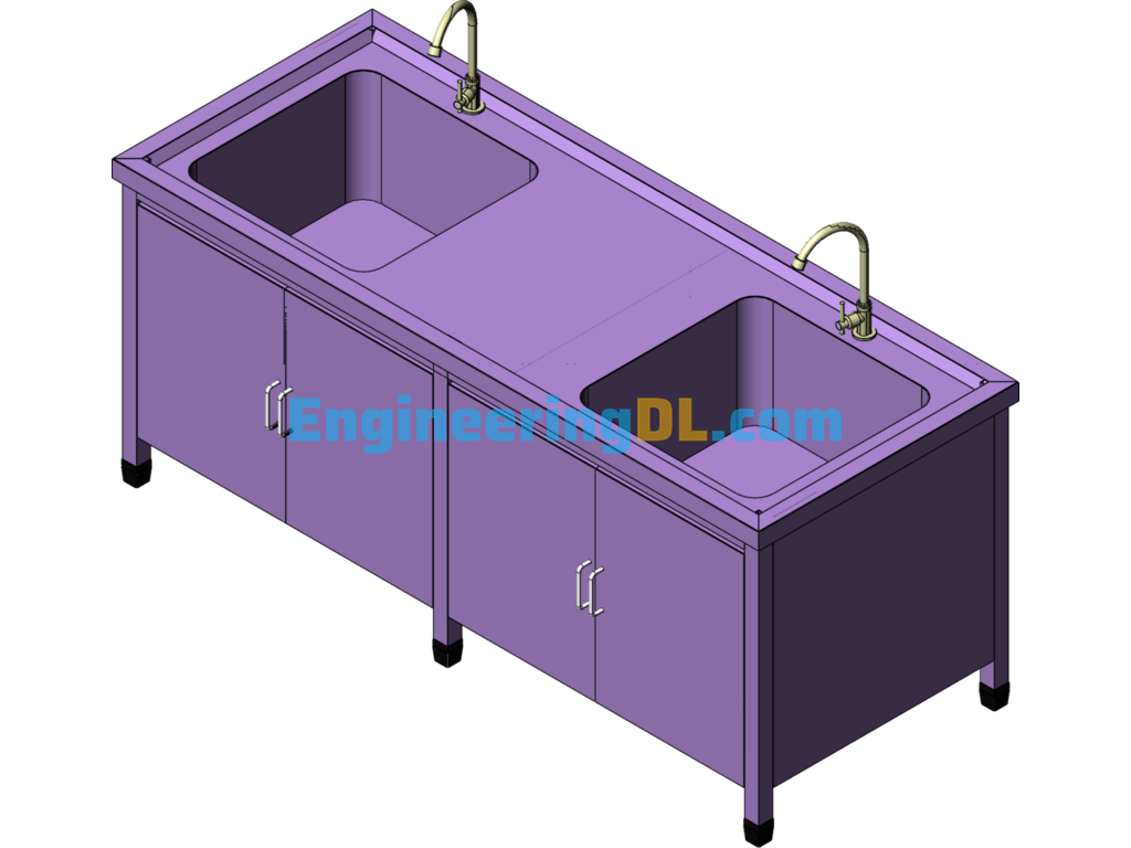 Sheet Metal Cabinet Laboratory Sink Cabinet SolidWorks Free Download