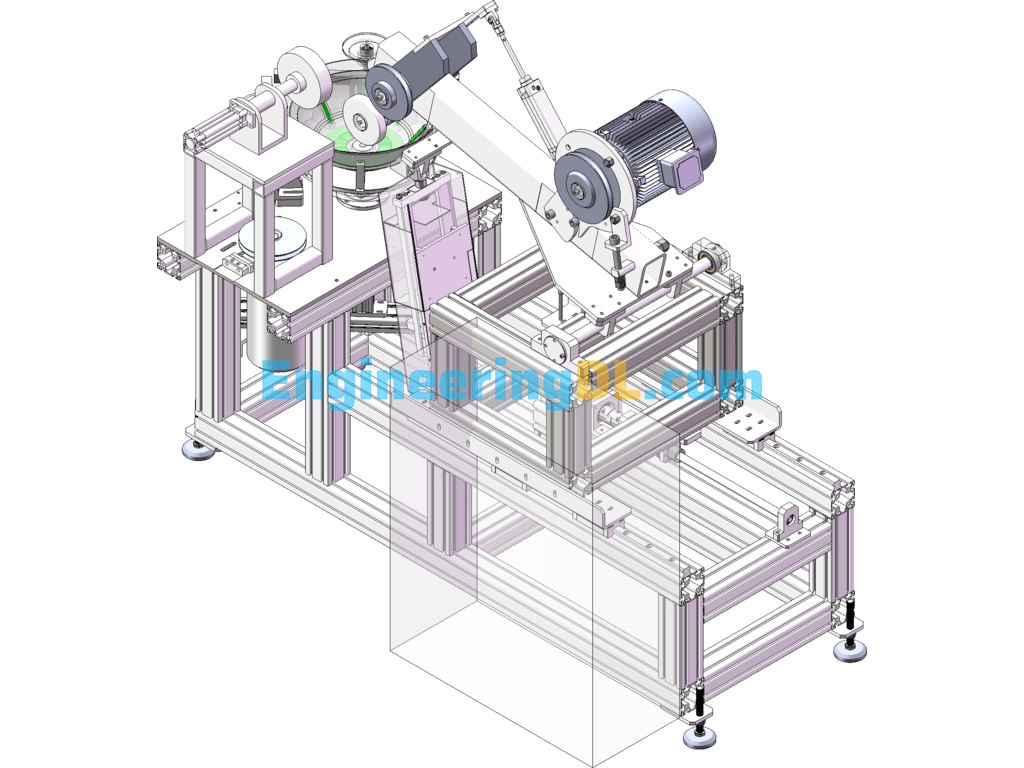 Automatic Polishing And Grinding Machine For Iron Pot Shape Object SolidWorks Free Download