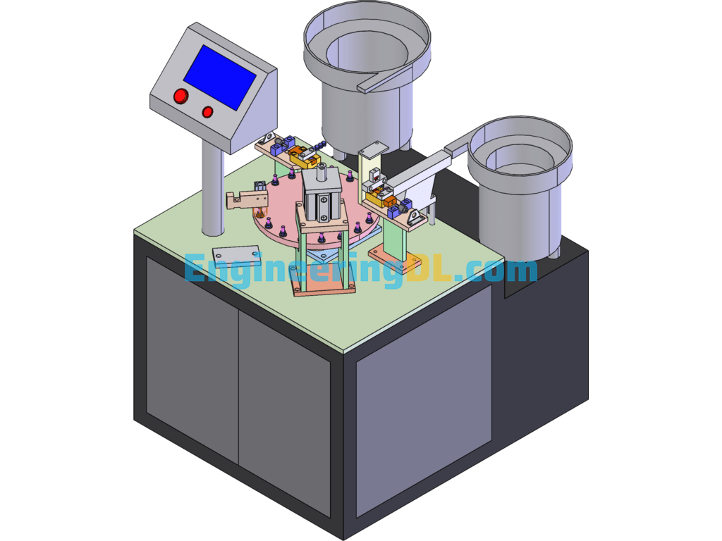 Automatic Riveting Machine For Aluminum Parts SolidWorks Free Download