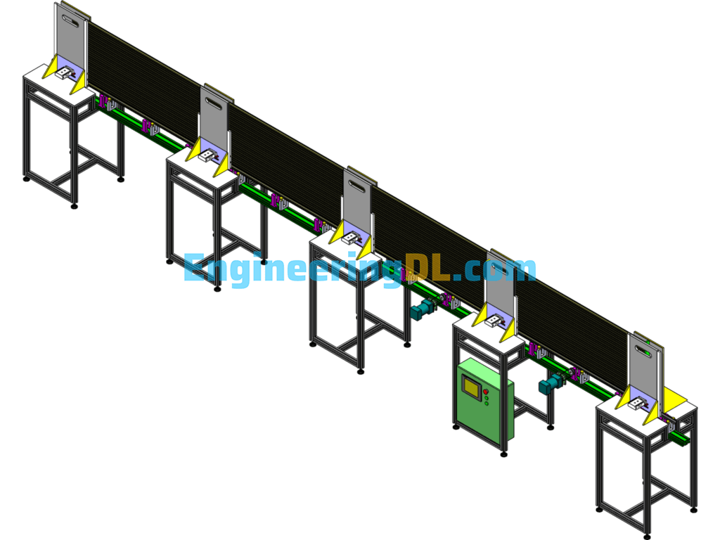 Long Material Drive Loading Equipment Such As Aluminum Profiles (With PPT) SolidWorks, 3D Exported Free Download