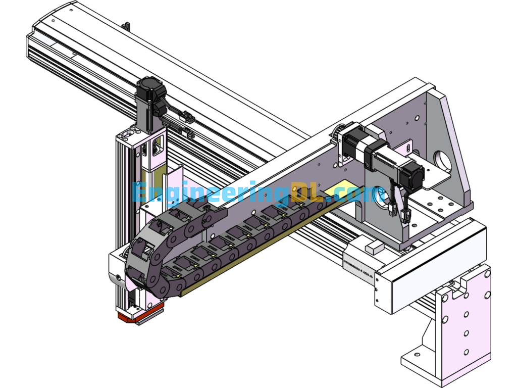 Self-Locking XYZ Module With Aluminum Profile SolidWorks, 3D Exported Free Download