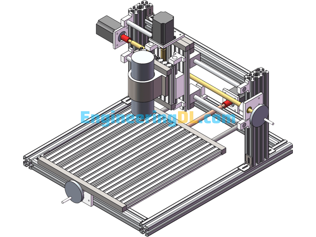 Engraving Machine For Aluminum Profile Assembly SolidWorks Free Download