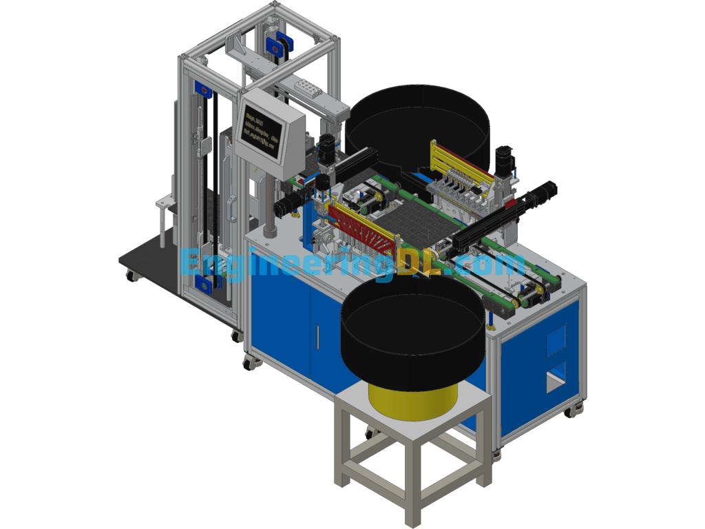 Aluminum Plate Material Tray Row Sheet Automatic Assembly Machine (Lifting Mechanism + Transplanting Mechanism + Isometric Feeding Mechanism) 3D Exported Free Download