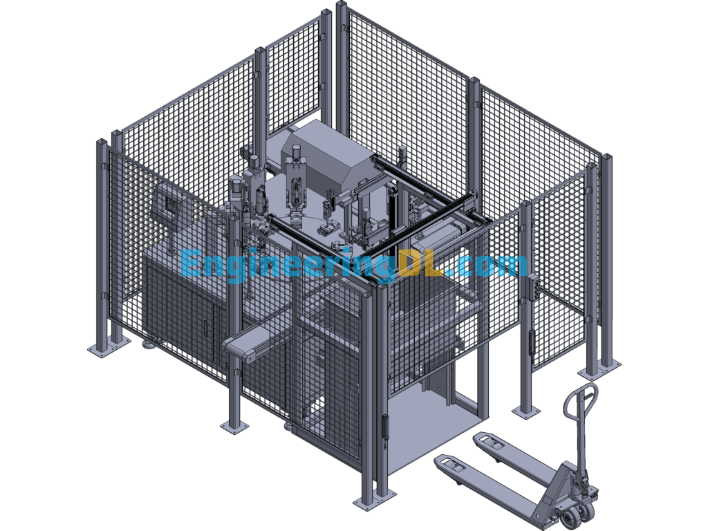 Cast Aluminum Rotor Shaping Palletiser 3D Model + PPT Equipment Analysis 3D Exported Free Download