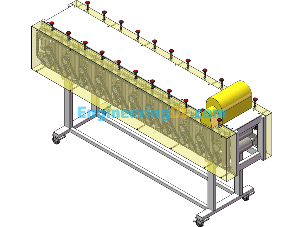 Chain Roller Bag Press 3D Model SolidWorks, 3D Exported Free Download